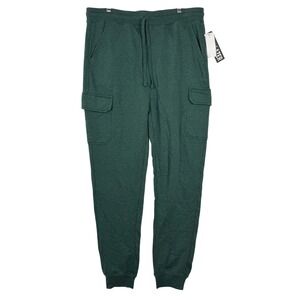 LAZER Mens Jogger Pants Deep Emerald Green Vintage‎ Wash Size L ML83958 NEW